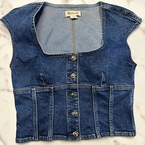 Madewell Indigo Denim Button-Up Top